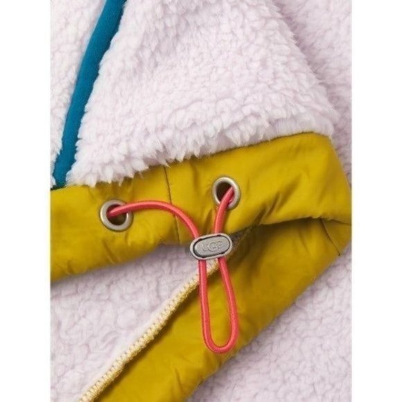 UGG Iggy Sherpa Half-Zip Pullover in Pink Salt - Large NWT - Picture 6 of 12